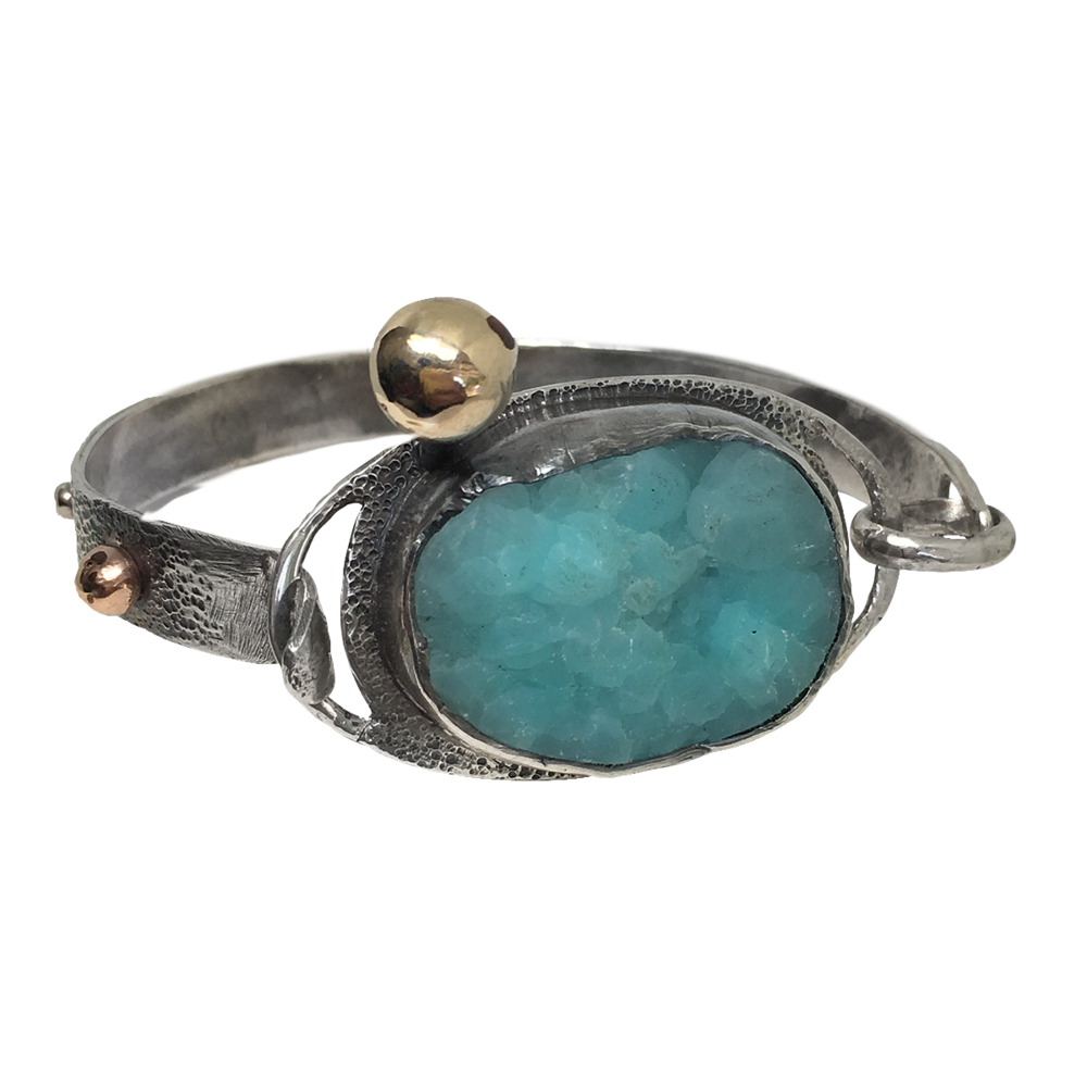 Hemimorphite Druzy & 14K Gold Cuff - 3.png