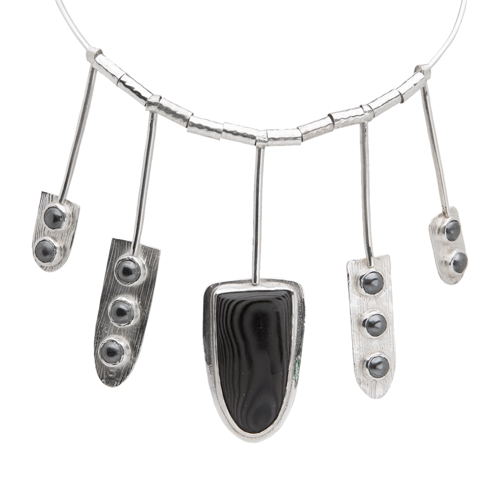Psilomelane and Hemitite Neckwire - 1.png