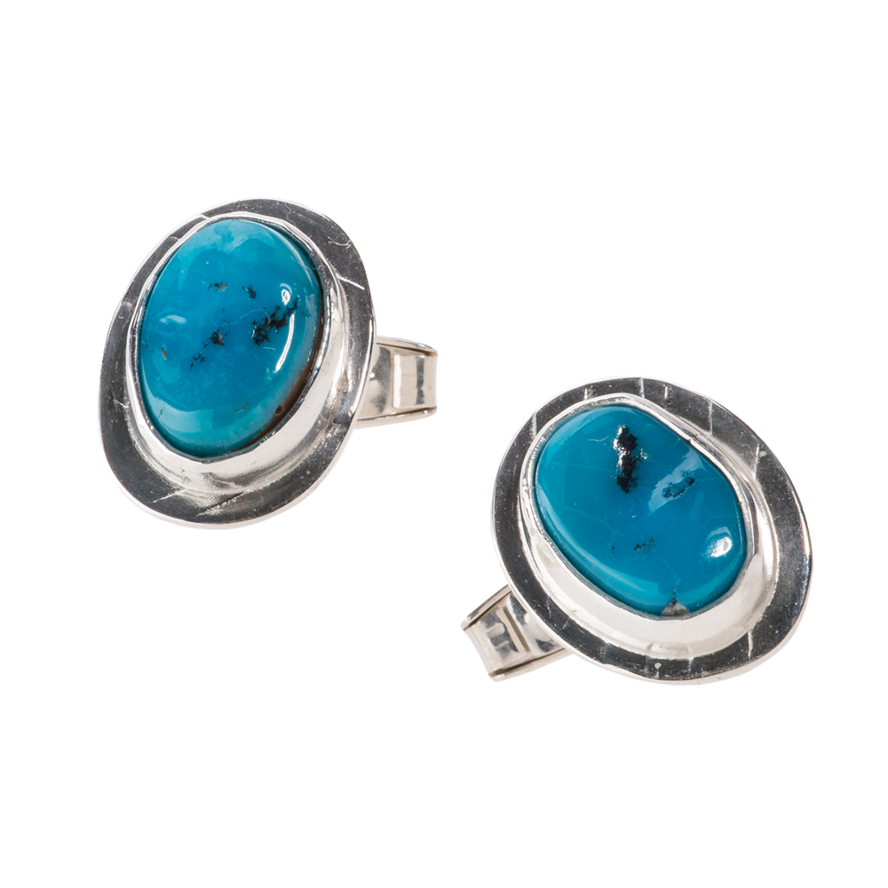 Kingman Turquoise and Silver Cufflinks - 9.png