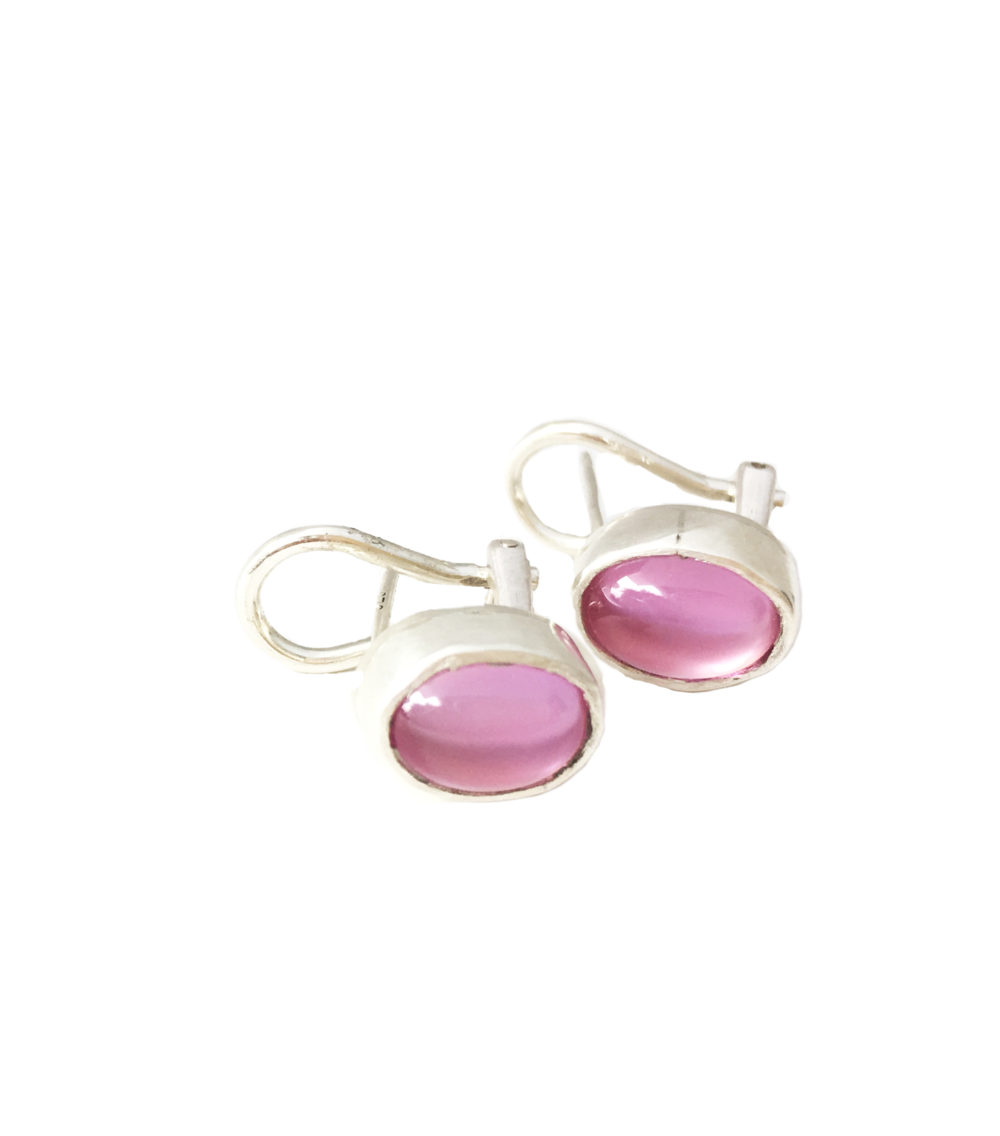 Lab Created Pink Sapphire Studs.png