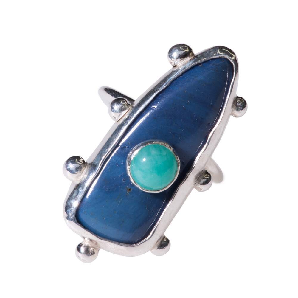 Petits Four Slag Glass and Amazonite Ring - 4.png