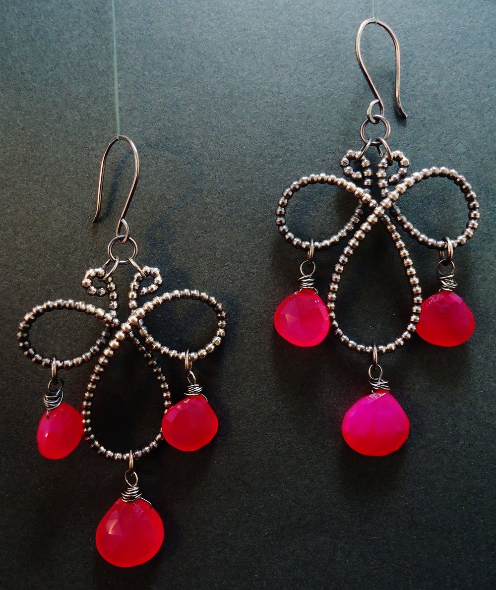 Sterling Silver & Chalcedony Earrings From Spring 2011 Exhale Co