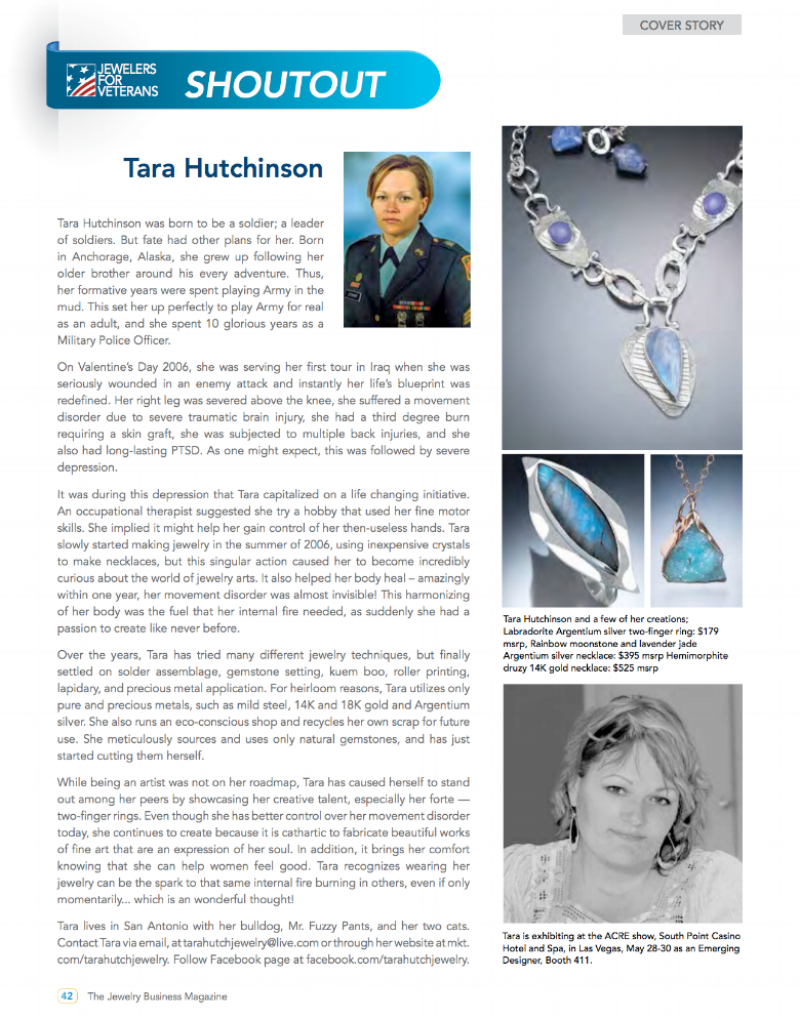 an article about tara published in the industry magazine the retail jeweler.