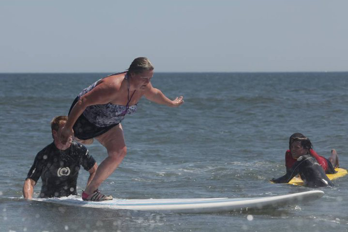 Tara Surfing on Long Island in 2010